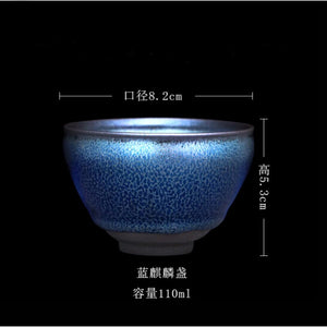Jian zhan Handmade Blue Sky Tenmoku Tea Cup Natural Clay Glaze Fire in Kiln under 1300 Celcius Porcelain Tea Bowl Ceramic Teacup acacuss