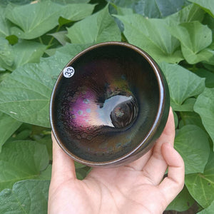 Jian zhan Kiln Change Tenmoku Tea Cup Glorious Color Change Tea Bowl Ceramic Chinese Intangible Cultural Heritage Gift Box acacuss