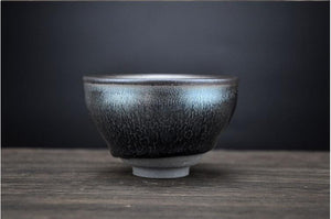 Jianzhan China Teacups Song Craftmanship Tenmoku Pottery Glaze Bowl Blue Dinkware Tea Service Tea Gift Sets acacuss