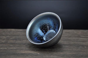 Jianzhan China Teacups Song Craftmanship Tenmoku Pottery Glaze Bowl Blue Dinkware Tea Service Tea Gift Sets acacuss