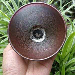 Jianzhan Pink Tenmoku Teacup Beautiful Glaze Special Shape Natural Clay Fired in Kiln Gift Chinese Song Dynasty's Crafts Culture acacuss