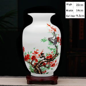 Jingdezhen Ceramic Vase Vintage Chinese Traditional Vases Home Decoration Animal Vase Fine Smooth Surface Furnishing Articles acacuss