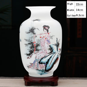Jingdezhen Ceramic Vase Vintage Chinese Traditional Vases Home Decoration Animal Vase Fine Smooth Surface Furnishing Articles acacuss