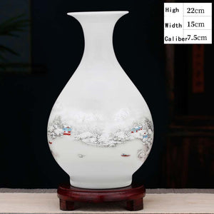 Jingdezhen Ceramic Vase Vintage Chinese Traditional Vases Home Decoration Animal Vase Fine Smooth Surface Furnishing Articles acacuss
