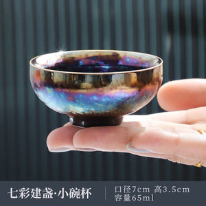Jun Kiln Peacock Gilt Teacup Jianzhan Master Cup Ceramic Tea Cup Kung Fu Tea Set Hat Cup Colorful Teacup Chinese Tea Set Teaware acacuss