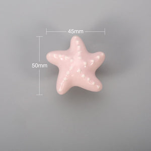 KAK Ceramic Cartoon Furniture Knobs Kids Room Drawer Closet Handles for Cabinets Colorful Cloud Star Kitchen Handle Hardware acacuss