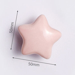 KAK Ceramic Cartoon Furniture Knobs Kids Room Drawer Closet Handles for Cabinets Colorful Cloud Star Kitchen Handle Hardware acacuss