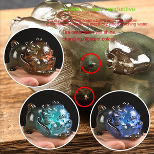 Kitchen,Dining & Bar Resin Luminous Tea Ornaments Ornaments Crystal Clear Ornament Tea Table Accessories Color Changing Tea Set acacuss