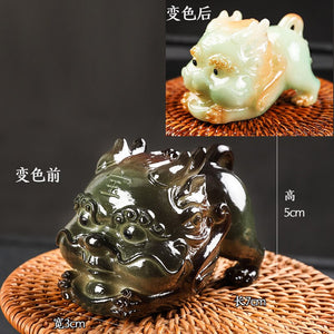 Kitchen,Dining & Bar Resin Luminous Tea Ornaments Ornaments Crystal Clear Ornament Tea Table Accessories Color Changing Tea Set acacuss