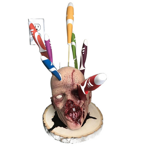 Kitchen Storage Head Holder Skull Kitchen Fruit Knife Storage Rack Ornament Party Fruit Storage Rack Halloween Ornament Gift acacuss
