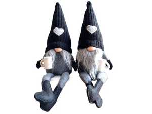 Knitted Faceless Doll Hanging Legs Hand-ground Coffee Christmas Day Decorations Home Daily Decoration Desktop Christmas Ornament acacuss