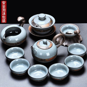 Kung Fu Chinese Tea Set Pot Mugs Kettle Infuser Maker Travel Ceremony Service Tea Set Accessories Chaleira Teapot Set acacuss