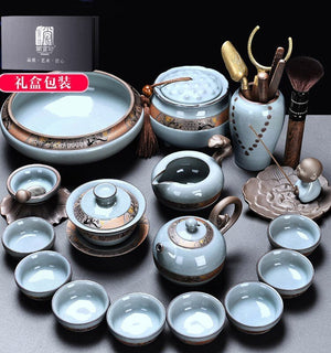 Kung Fu Chinese Tea Set Pot Mugs Kettle Infuser Maker Travel Ceremony Service Tea Set Accessories Chaleira Teapot Set acacuss