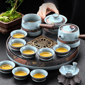 Kung Fu Chinese Tea Set Pot Mugs Kettle Infuser Maker Travel Ceremony Service Tea Set Accessories Chaleira Teapot Set acacuss