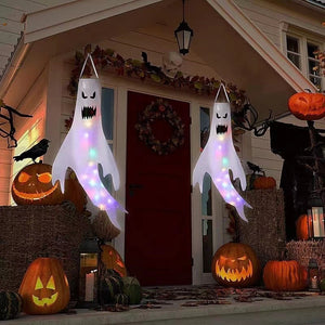 LED Light Halloween Hanging Ghost Kids Favors Halloween Party Outdoor Indoor Home Decoration Spooky Lamp Bar Horror Props 2023 acacuss