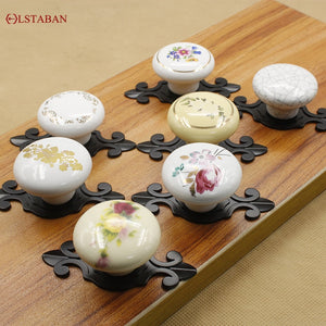 LSTABAN New Chinese Modern Simple Drawer Cupboard Wardrobe Wine Cabinet Bookcase Ceramic Single Hole Zinc Alloy Round Handle acacuss