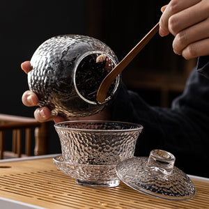 LUWU heat-resistant glass gaiwan Rugged anti-skid tureen 125ml acacuss