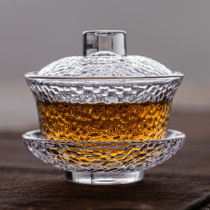LUWU heat-resistant glass gaiwan Rugged anti-skid tureen 125ml acacuss