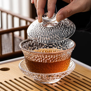 LUWU heat-resistant glass gaiwan Rugged anti-skid tureen 125ml acacuss