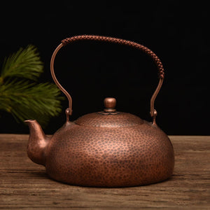 Large Capacity Kettle Pure Copper Hot Water Kettle Handmade Brass Kettlemetal Coffee Pots Warm Wine Jug Vintage Chines Tea Set acacuss