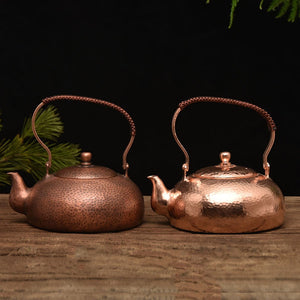 Large Capacity Kettle Pure Copper Hot Water Kettle Handmade Brass Kettlemetal Coffee Pots Warm Wine Jug Vintage Chines Tea Set acacuss