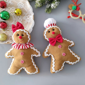Large Gingerbread Man Doll Christmas Plush Leg Dolls Xmas Tree Ornaments New Year Kids Gift 2023 Christmas Decorations for Home acacuss