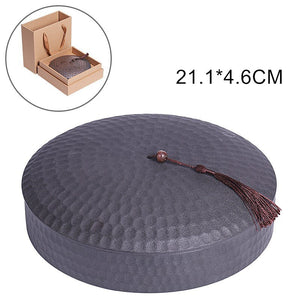 Large Hammered Ceramic Tea Caddy Pu'er Tea Wake Up Tea Pot Teaware Kung Fu Tea Set Coarse Pottery Tea Package Gift Box Storage acacuss