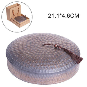 Large Hammered Ceramic Tea Caddy Pu'er Tea Wake Up Tea Pot Teaware Kung Fu Tea Set Coarse Pottery Tea Package Gift Box Storage acacuss