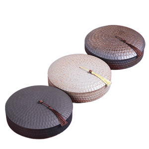 Large Hammered Ceramic Tea Caddy Pu'er Tea Wake Up Tea Pot Teaware Kung Fu Tea Set Coarse Pottery Tea Package Gift Box Storage acacuss
