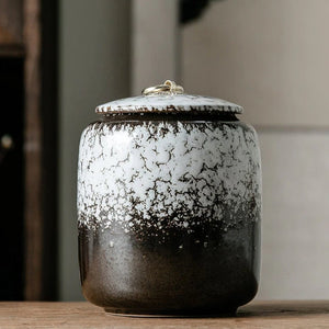 ACACUSS Tea Caddy and Coffee Container | Ceramic jar | Ceramic Tea Tin Airtight pot Gong Fu | tea storage box| Tea Ceremony Accessories - ACACUSS