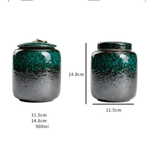 ACACUSS Tea Caddy and Coffee Container | Ceramic jar | Ceramic Tea Tin Airtight pot Gong Fu | tea storage box| Tea Ceremony Accessories - ACACUSS