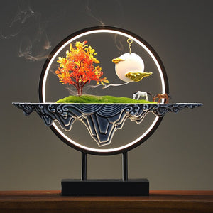 Led and Ceramic incense Burner Handmade - acacuss