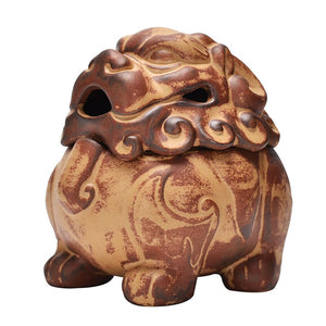 Lion Incense Burner Ceramic Incense Burner Zen Agarwood Plate Tea Table Household Ceramic Sandalwood Stove Ornaments acacuss
