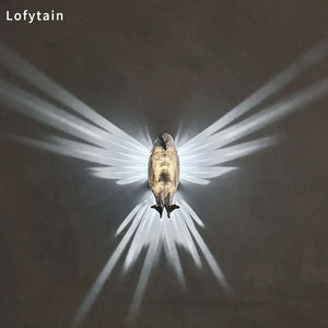 Lofytain LED Animal Projection Lamp Owl Lion Eagle Night Light Animal Wall Sconce Study Bedroom Decoration Ornaments acacuss