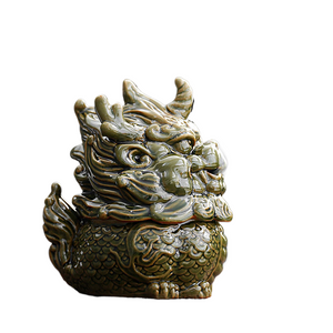 Lucky Kylin Incense Burners Dragon Incense Holder Incense Burner Sandalwood Censer Home Decor Craft Fengshui Fabulous Wild Beast acacuss