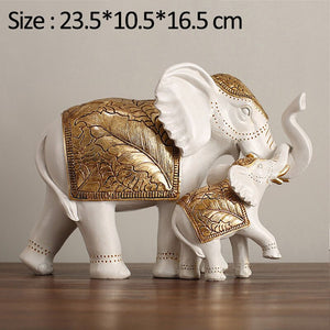 Lucky Mascot Antique Elephant Sculpture Home Living Room Decoration Furnishings TV Cabinet Bookcase Decor Ornament Birthday Gift acacuss