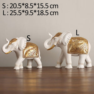 Lucky Mascot Antique Elephant Sculpture Home Living Room Decoration Furnishings TV Cabinet Bookcase Decor Ornament Birthday Gift acacuss