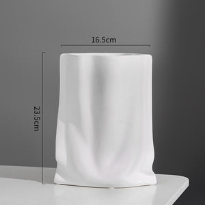 Luxury Ceramic Silver Plant Vase Electroplating Floral Living Room Flower Arrangement Hotel Art Pot Decoration Home Accessories acacuss