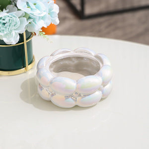 Luxury Cotton Candy Ashtray with Lid Bear Fly Ash Proof Home Living Room Decorations Office Creative Circular Ashtray Ornaments acacuss