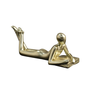 Luxury Creative Thinker Reading Sculptures Home Decor Accessories Living Room Office Study Little Figure Statues Art Room Decor acacuss