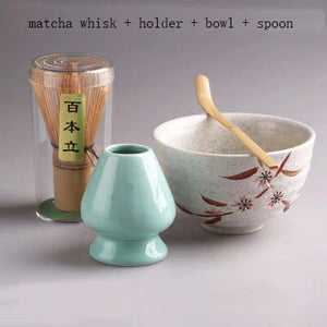 Matcha Tea Set with Bamboo Whisk - acacuss
