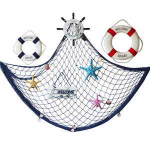 Mediterranean Decorative Fishing Net Hemp Rope Photography Props Background Wall Decoration acacuss