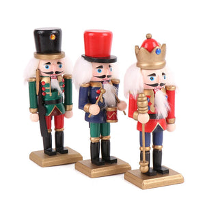 Merry Christmas Decoration Kids Nutcracker Soldier Doll Wooden Pendants New Year Decor Ornaments For Xmas Tree Decor acacuss