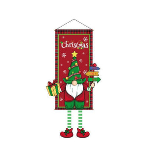 2023 Merry Christmas Hanging Cloth Banner Creative Cartoon Background Fabric Christmas Decor for Home Xmas Pendants Navidad Noel acacuss
