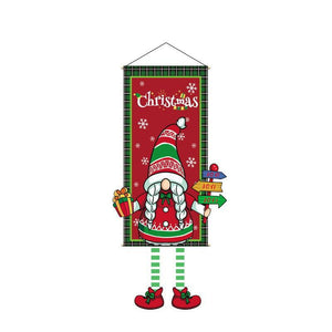 2023 Merry Christmas Hanging Cloth Banner Creative Cartoon Background Fabric Christmas Decor for Home Xmas Pendants Navidad Noel acacuss