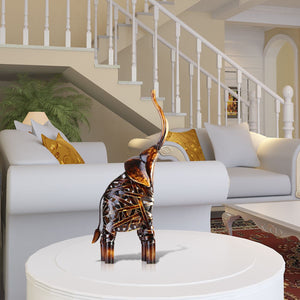 Metal Weaving Elephant Artwork Handmade Iron Elephant Sculpture Home Decoration Crafts Animal Sculpture Decorative Handwork acacuss