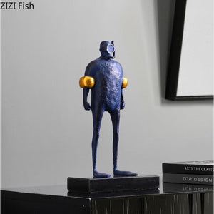 Metal figure ornaments Tabletop statue furnishings Home living room decoration accessories Sculpture Figurines Statuette gift acacuss