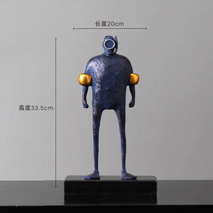 Metal figure ornaments Tabletop statue furnishings Home living room decoration accessories Sculpture Figurines Statuette gift acacuss