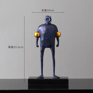 Metal figure ornaments Tabletop statue furnishings Home living room decoration accessories Sculpture Figurines Statuette gift acacuss