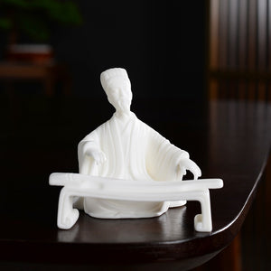 Micro Landscape Decoration Chinese Zen Historical Figures Poetry and Painting Ceramic Garden Pot Bonsai Gardening Accessories acacuss